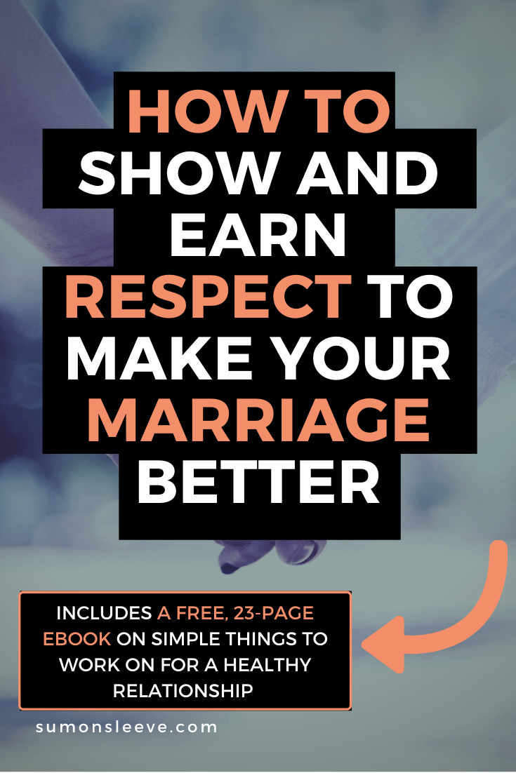 how to earn and show respect in marriage