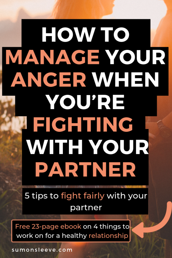 how to manage your anger when fighting with your partner